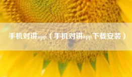 手机对讲app（手机对讲app下载安装）