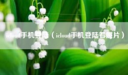 icloud手机登陆（icloud手机登陆看照片）