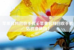 苹果官网回收手机（苹果官网回收手机估价准确吗）