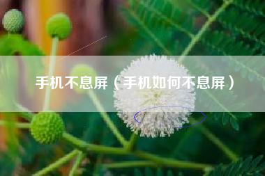 手机不息屏（手机如何不息屏）